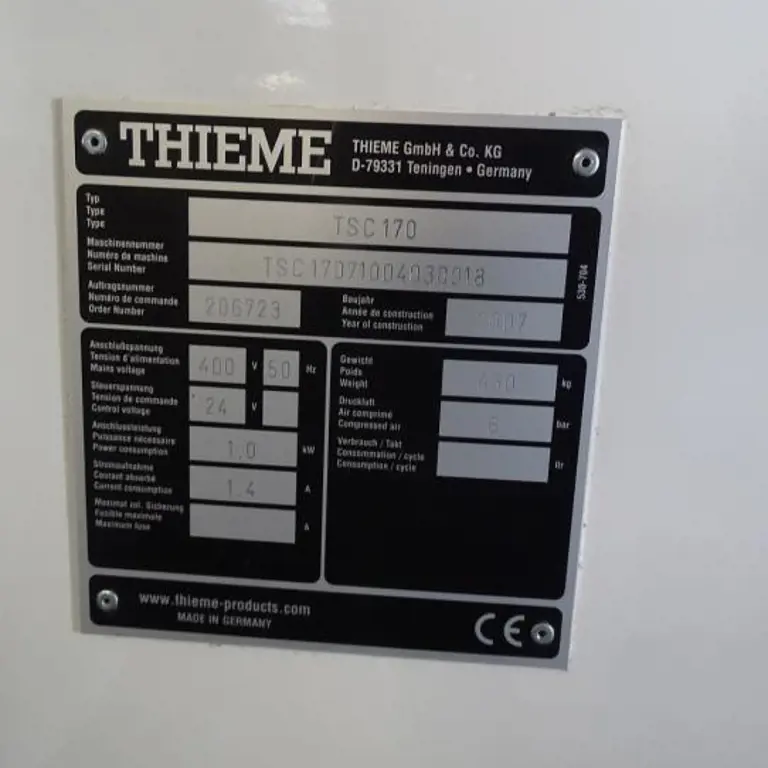 Squeegee cutting machine Thieme TSC 170